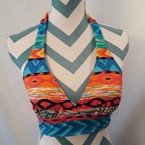 Anne Cole Signature Tribal Bikini Halter Top only